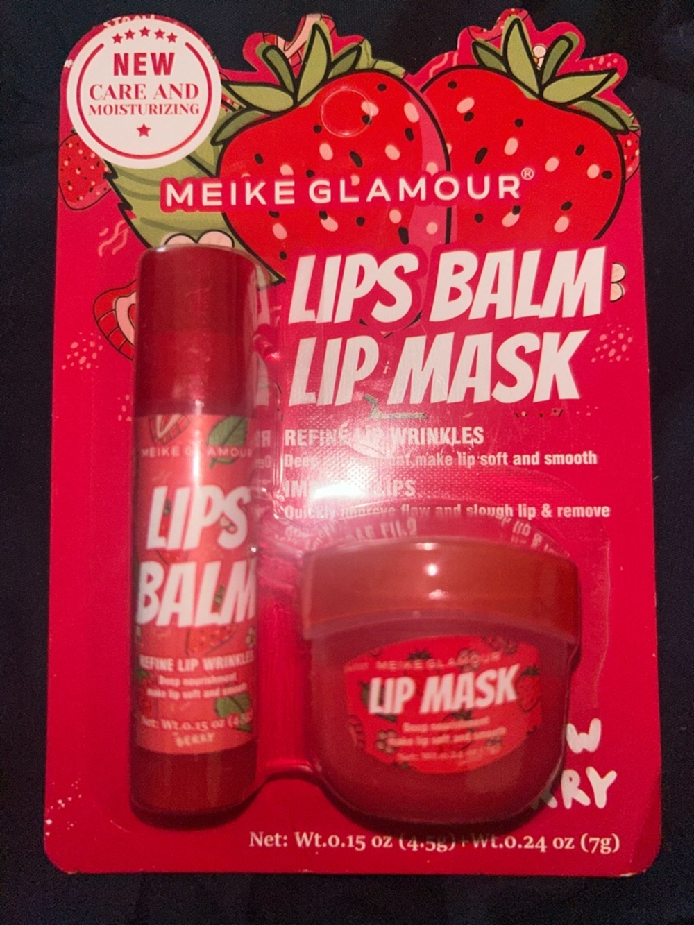 Lip Balm and Lip Mask Set Strawberry